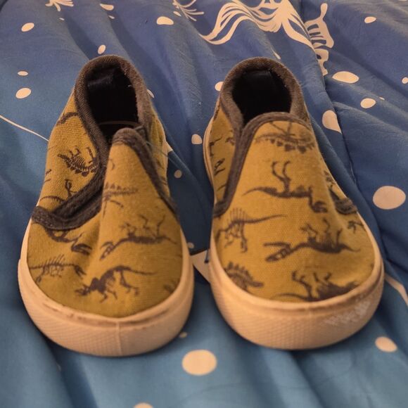 Carter's Other - Carter's Dinosaur Print Slip-On Fabric Shoes Green and Blue Kids 5 Casual Flat